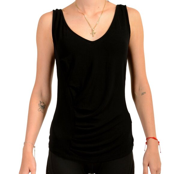 John Galliano Women's Black Sleeveless Stretch Blouse Top US XS IT 38 - Picture 1 of 4